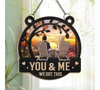 You & Me We Got This Custom Couple Suncatchers for Windows Hanging, Wedding Gifts for Couples 2025, Anniversary Housewarming Gifts for Him Her, Couple Birthday Gifts, Romantic Giftsa