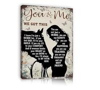 You & Me, We Got This Horse Silhouette Bathroom Wall Decor Canvas Prints Life Painting Framed Wall Art for Bedroom Living Room Bedroom Home Office Decorations 11.5x1511.5 x 15 in