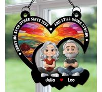 You & Me We Got This Personalized Suncatcher, Custom for Couple, Birthday Gift for Him for Her for Husband for Wife, Wedding Window Hanging Decoration
