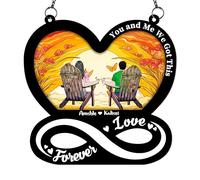 You & Me We Got This Sign Personalized Window Hanging Suncatcher Custom You and Me Couple Camping Suncatcher Anniversary Housewarming Couples Gifts for Women Wife Girlfriend Gift for Her & Him