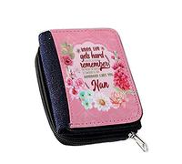 You Mean The World to Somebody That Calls You Nan Mothers Day Birthday Floral Gift Women's Denim Coin Wallet.