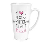 You Must Be Kitten Right Meow 17oz Large Latte Mug Cup