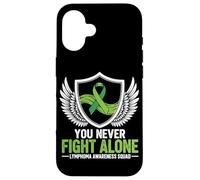 You Never Fight Alone Lymphoma Awareness Squad Case for iPhone 16