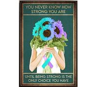 You Never Know How Strong You are Until Being Strong I Only Choice Retro Tin Sign Wall Decor Man Cave Home Pub Metal Sign_12"x16"