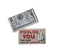 You Park Like An A-Hole Bad Parking Prank Cards Look Like $50 Money From A Distance, Funny Fake Tickets Bad Parking Cards, Leave Them Under Vehicle Wipers Of Horrible A-Hole Drivers!