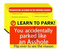 You Parked Like an Bad Parking Cards 150 Pcs Funny Learn to Park Parking Violation Cards Parking Violation Tickets Violation Note Cards Multi Violation Reasons for Car Prank Gift (150pcs)