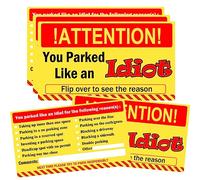 You Parked Like an Idiot Business Cards 3.5"x2" Writable Bad Parking Card Funny Parking Violation Multi Violation Reasons for Adults 50pcs