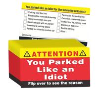 You Parked Like an Idiot Cards, 100PCS 3.5x2" Bad Parking Cards, Funny Bad Parking Stickers, Multi Reasons Violation for Adult Christmas GiftsBad