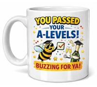 You Passed Your A-Levels Buzzing for Ya Funny Bee Exam Results Celebration Coffee Cup Gift Mug