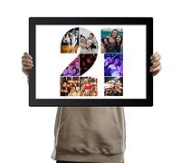 You Personalise 21st Birthday Personalised Photo Collage Framed Black A3