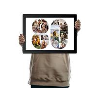 You Personalise 80th Birthday Personalised Photo Collage Framed Black A4