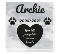 You Personalise Memorial Plaque for Pet Dog 100mm square marble