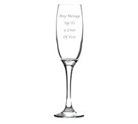 You Personalise Personalised Engraved Champagne Flute Prosecco Glass with Gift Tube - Great for Birthdays Wedding Gifts Bridesmaid Hen Do