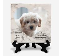 You Personalise Personalised Memorial Marble Photo Plaque for Pet Cat Rabbit Dog 100mm with Display Stand