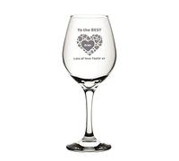 You Personalise Personalised Wine Glass - Laser Engraved with to The Best Gran in a Heart Design - Custom Gift for Her, Mum, Grandparent, Birthday, Christmas, Mothers Day