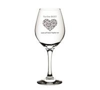 You Personalise Personalised Wine Glass - Laser Engraved with to The Best Nan in a Heart Design - Custom Gift for Her, Mum, Grandparent, Birthday, Christmas, Mothers Day