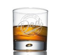 You Personalise Promoted to Dad/Daddy Personalised Year Engraved Glass Designs, Laser Engraved Pint Glass or Tumbler Glass Options (Tumbler, Dad)