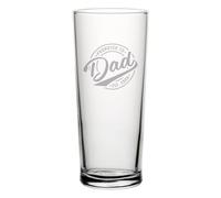 You Personalise Promoted to Dad/Daddy Personalised Year Engraved Glass Designs, Laser Engraved Pint Glass or Tumbler Glass Options (Pint, Dad)