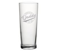 You Personalise Promoted to Dad/Daddy Personalised Year Engraved Glass Designs, Laser Engraved Pint Glass or Tumbler Glass Options (Pint, Daddy)