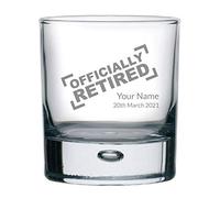 You Personalise Retirement Engraved Whiskey Glass - Your Custom Name | Custom wording with an adjustable date; clear Self-Inking impressions for office, business, post and paperwork