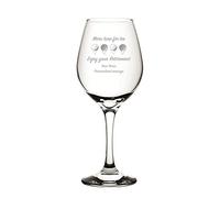 You Personalise Retirement Personalised Engraved Wine Glass - Tee Time Golf Retirement Present with Custom Name & Message in Gift Tube