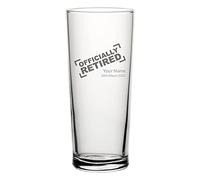 You Personalise Retirement Personalised Personalised Engraved Pint Glass | Custom wording with an adjustable date; clear Self-Inking impressions for office, business, post and paperwork