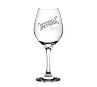 You Personalise Retirement Personalised Personalised Engraved Wine Glass | Custom wording with an adjustable date; clear Self-Inking impressions for office, business, post and paperwork