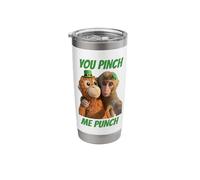 You Pinch Me Punch Funny Monkey Selfie St Patricks Day Stainless Steel Insulated Tumbler