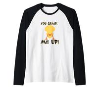 You Quack Me Up Funny Duck Humor Statement Funny Raglan Baseball Tee