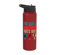 You Ran A Marathon? That's Cute. Retro Triathlon Triathlete Stainless Steel Insulated Water Bottle