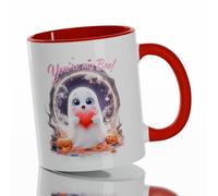 You’re My Boo Coffee Mug - 11oz Ceramic Halloween Ghost Gift Cup - White, Red or Orange Mug Variations - Dishwasher & Microwave Safe (Red)