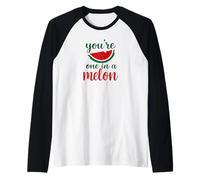 You’re One in a Melon Juicy Pun Design Ripe with Personality Raglan Baseball Tee