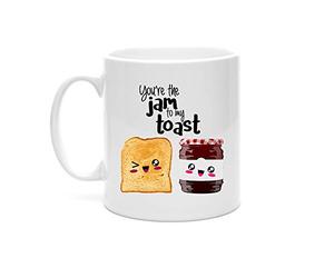 You’re The Jam to My Toast Mug - Fun Gift for Birthday - Gifts for Boyfriend - Present for Girlfriend