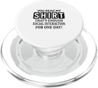 "You Read My Shirt" Introvert's Delight - Humorous Social PopSockets PopGrip for MagSafe