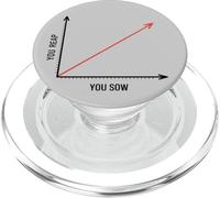 You Reap What You Sow | Inspiring Profound Line Graph PopSockets PopGrip for MagSafe