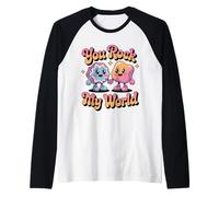 You Rock My World Funny Geology Rocks Geode Valentine Raglan Baseball Tee