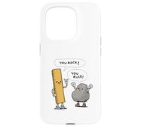 You Rock You Rule Funny Teacher Ruler Rock Pun Art Case for iPhone 15 Pro