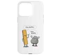 You Rock You Rule Funny Teacher Ruler Rock Pun Art Case for iPhone 15 Pro Max