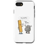 You Rock You Rule Funny Teacher Ruler Rock Pun Art Case for iPhone SE (2020) / 7/8