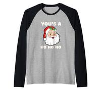 You’s a Ho Dirty Santa Christmas Raglan Baseball Tee