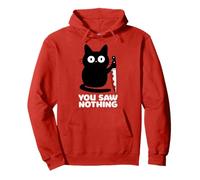 YOU SAW NOTHING X Angry Cat - Horror Cats Halloween Cat Pullover Hoodie