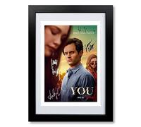 You Season 2 Cast Signed Autograph A4 Poster Photo TV Show Netflix Series Framed Memorabilia Gift Penn Badgley Victoria Pedretti (BLACK FRAMED & MOUNTED)