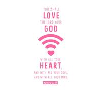 You Shall Love The Lord Your god Fine Carving Stickers 42x95.6cm Self Adhesive Pink