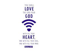 You Shall Love The Lord Your god Fine Carving Stickers 48x109.3cm Personalized Customization DarkBlue