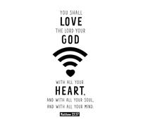 You Shall Love The Lord Your god Wall Decals Paster Paper 42x95.6cm Wall beautification Black