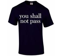 You Shall NOT Pass Unisex Size | Customized T-Shirt | Personalised Gifts for Men, Women & Kids | Funny T-Shirt for Events (UK, Alpha, XL, Regular, Regular, Navy)