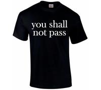You Shall NOT Pass Unisex Size | Customized T-Shirt | Personalised Gifts for Men, Women & Kids | Funny T-Shirt for Events (UK, Alpha, XL, Regular, Regular, Black)