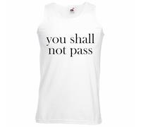 You Shall NOT Pass Unisex Size | Customized Vest | Personalised Gifts for Men, Women & Kids | Funny Vest for Events (UK, Alpha, XXL, Regular, Regular, White)