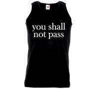 You Shall NOT Pass Unisex Size | Customized Vest | Personalised Gifts for Men, Women & Kids | Funny Vest for Events (UK, Alpha, S, Regular, Regular, Black)