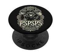 You shall not pspsps Cat Wizard RPG Magician PopSockets Adhesive PopGrip